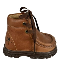 Coturno Destroyer Bebê Caminhos Da Roça Couro Café Ref:KB33-5 KI30-5