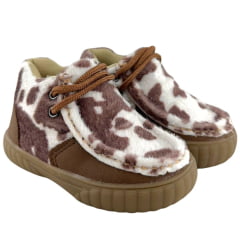 Coturno Destroyer Infantil Walk Baby Chocolate Pelo De Vaca Solado Marrom Ref:023-009-049 - C