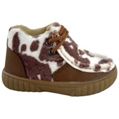 Coturno Destroyer Infantil Walk Baby Chocolate Pelo De Vaca Solado Marrom Ref:023-009-049 - C