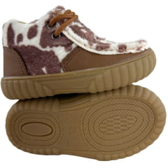 Coturno Destroyer Infantil Walk Baby Chocolate Pelo De Vaca Solado Marrom Ref:023-009-049 - C