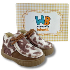 Coturno Destroyer Infantil Walk Baby Chocolate Pelo De Vaca Solado Marrom Ref:023-009-049 - C