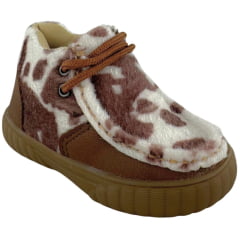 Coturno Destroyer Infantil Walk Baby Chocolate Pelo De Vaca Solado Marrom Ref:023-009-049 - C