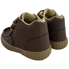 Coturno Destroyer Infantil Walk Baby Couro Café Solado Marrom Ref:026-001-001-C