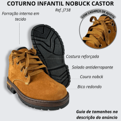 Coturno Infantil Zboots Nobuck Castor - Ref. J738