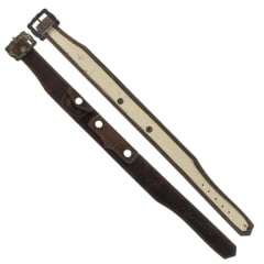 Guaiaca Infantil Badana Duas Costuras Couro Marrom Fivela Dourada Ref: 180 Cod: 0011