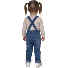 Jardineira Infantil Baby Ranch Jeans Longa Calça Tradicional REF:9008