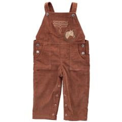 Macacão Infantil Zenz Baby Roy Marrom Bordado Cavalo/Ferradura E Florão Ref:ZW012070-1706