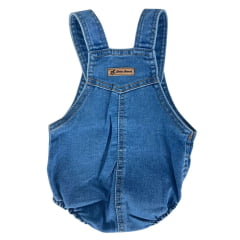 Macacão Jardineira Bebê Baby Ranch Jeans Destroyer Tradicional Curta Ref:9007-9001