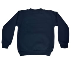 Moletom Infantil Copenhagem Azul Escuro Manga Longa Com Logo Long HornBranco COD:8683