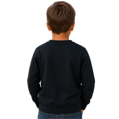 Moletom Infantil Juvenil Texas Farm Feeling Gola Careca Preto Estampado Em Bege REF:MTCMINI003/MTCTEEN003