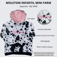 Moletom Infantil Mini Farm Vaquinha Cowgirl Natural Ref: MF66