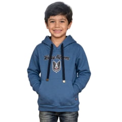 Moletom Infantil Texas Farm Canguru Com Capuz Azul Intense Estampa Cinza/Preto REF:MTMINI004/MTTEEN004 Moletom Infantil Texas Farm Canguru Com Capuz Azul Intense Estampa Cinza/Preto REF:MTMINI004/MTTEEN004