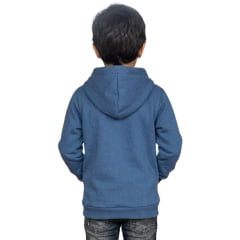 Moletom Infantil Texas Farm Canguru Com Capuz Azul Intense Estampa Cinza/Preto REF:MTMINI004/MTTEEN004