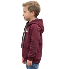 Moletom Infantil Texas Farm Canguru Com Capuz Vermelho Vinho Estampa Off White/Preto REF:MTMINI004/MTTEEN00
