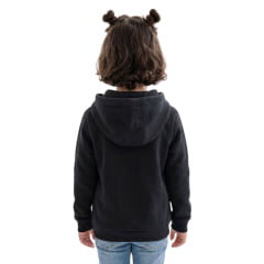 Moletom Infantil Texas Farm Preto Com Logo Rosa Modelo Canguru Com Capuz Ref:MTEEN0002