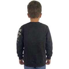 Moletom Infantil Juvenil Texas Farm Race Start Gola Careca Preto REF:MTCMINI004/MTCTEEN004
