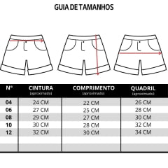 Shorts Princesa Infantil Country City Preto Com Franja Ref:SPI20492