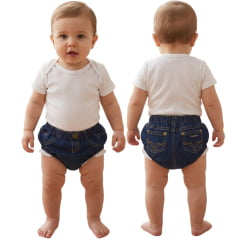Tapa Fralda Bebê Os Vaqueiros Unissex Stone Com Bolsos Atrás Ref: V22-58000