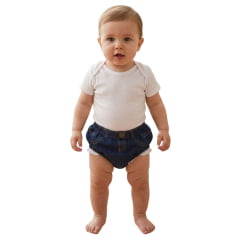 Tapa Fralda Bebê Os Vaqueiros Unissex Stone Com Bolsos Atrás Ref: V22-58000