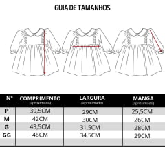 Vestido Infantil Baby Ranch Manga Longa Xadrez Azul Claro E Branco Com Bordado Brilho - REF:502