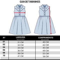 Vestido Infantil Zenz Western Kids Little Farm S/ Manga Xadrez Com Brilho Azul Claro Pingente Ref:ZW0325059-1553