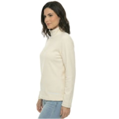 Blusa Feminina Estancieiro Microsoft Gola Alta Com Zíper Off White - REF:5134A.024