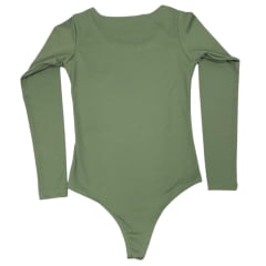 Body Feminino Moiadeiros Manga Longa Logo em Couro - Escolha a cor