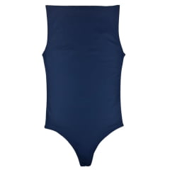 Body Feminino Os Moiadeiros Azul Marinho Manga Curta C/Logo Em Couro - REF: BF25