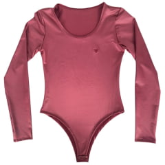 Body Feminino Texas Farm Cirre Fore Most Vermelho Telha Manga Longa Logo Pequeno Ref:BOM002