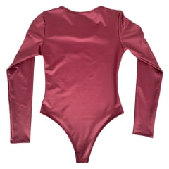 Body Feminino Texas Farm Cirre Fore Most Vermelho Telha Manga Longa Logo Pequeno Ref:BOM002
