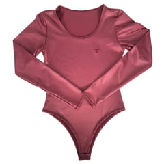 Body Feminino Texas Farm Cirre Fore Most Vermelho Telha Manga Longa Logo Pequeno Ref:BOM002