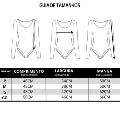 Body Feminino Texas Farm Preto Manga Longa Cirrê Foremost Ref.BOM002