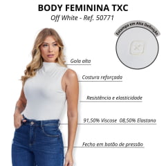 Body Feminino TXC Custom Bordado Off White - Ref. 50771