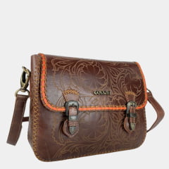 Bolsa Feminina Goyazes Atlanta Caramelo Cabardino Orange Ref:B-2408-4