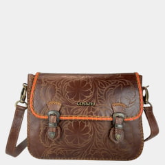 Bolsa Feminina Goyazes Atlanta Caramelo Cabardino Orange Ref:B-2408-4