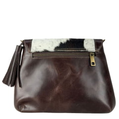 Bolsa Feminina Goyazes Couro Atlanta Café Couro Pelo Bovino Café Ref: B-2518-5