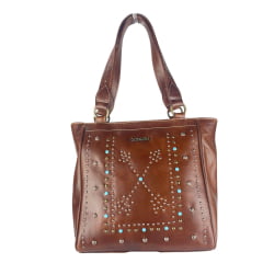 Bolsa Feminina Goyazes Couro Atlanta Caramelo Ref:B-2305-5