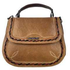 Bolsa Feminina Goyazes Couro Bison Tan/Couro Bison Brown Ref:B-2521-2