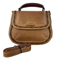 Bolsa Feminina Goyazes Couro Bison Tan/Couro Bison Brown Ref:B-2521-2