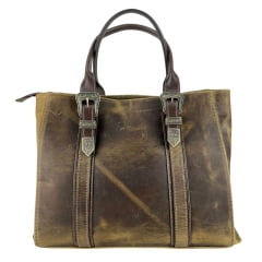 Bolsa Feminina Goyazes Couro Dallas Ocre/ Mustang Tabaco Ref:B-2510-3