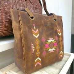 Bolsa Feminina Goyazes Couro Dallas Ocre Ref: B-2303-4