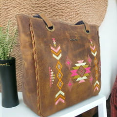 Bolsa Feminina Goyazes Couro Dallas Ocre Ref: B-2303-4