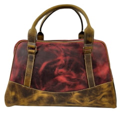 Bolsa Feminina Goyazes Couro Dallas Pinhão/Ocre - REF: B-2302-6