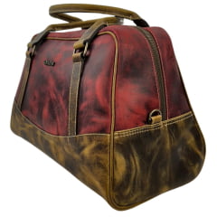 Bolsa Feminina Goyazes Couro Dallas Pinhão/Ocre - REF: B-2302-6