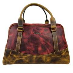 Bolsa Feminina Goyazes Couro Dallas Pinhão/Ocre - REF: B-2302-6