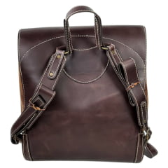 Bolsa Mochila Feminina Goyazes Couro Dallas Terra/Mustang Café - REF: B-2105-1