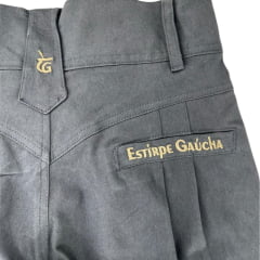 Bombacha Feminina Estirpe Gaúcha Laço Prenda Chumbo Com Bordado Logo Dourado Ref. 514
