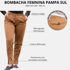 Bombacha Feminina Pampa Sul Encanto Café Com Leite Ref: 25954