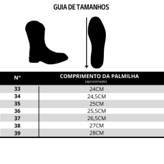 Bota Country Feminina La Mexicana Bico Fino Cano Alto Com Zíper Couro Preto Com Bordado Branco Sola Top Ruber Ref: 03515