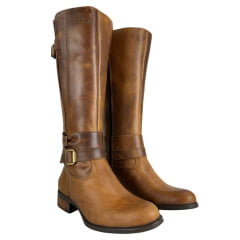 Bota Gaúcha Feminina Beretta Com Detalhe De Fivela Castor Solado Montana Ref:3045